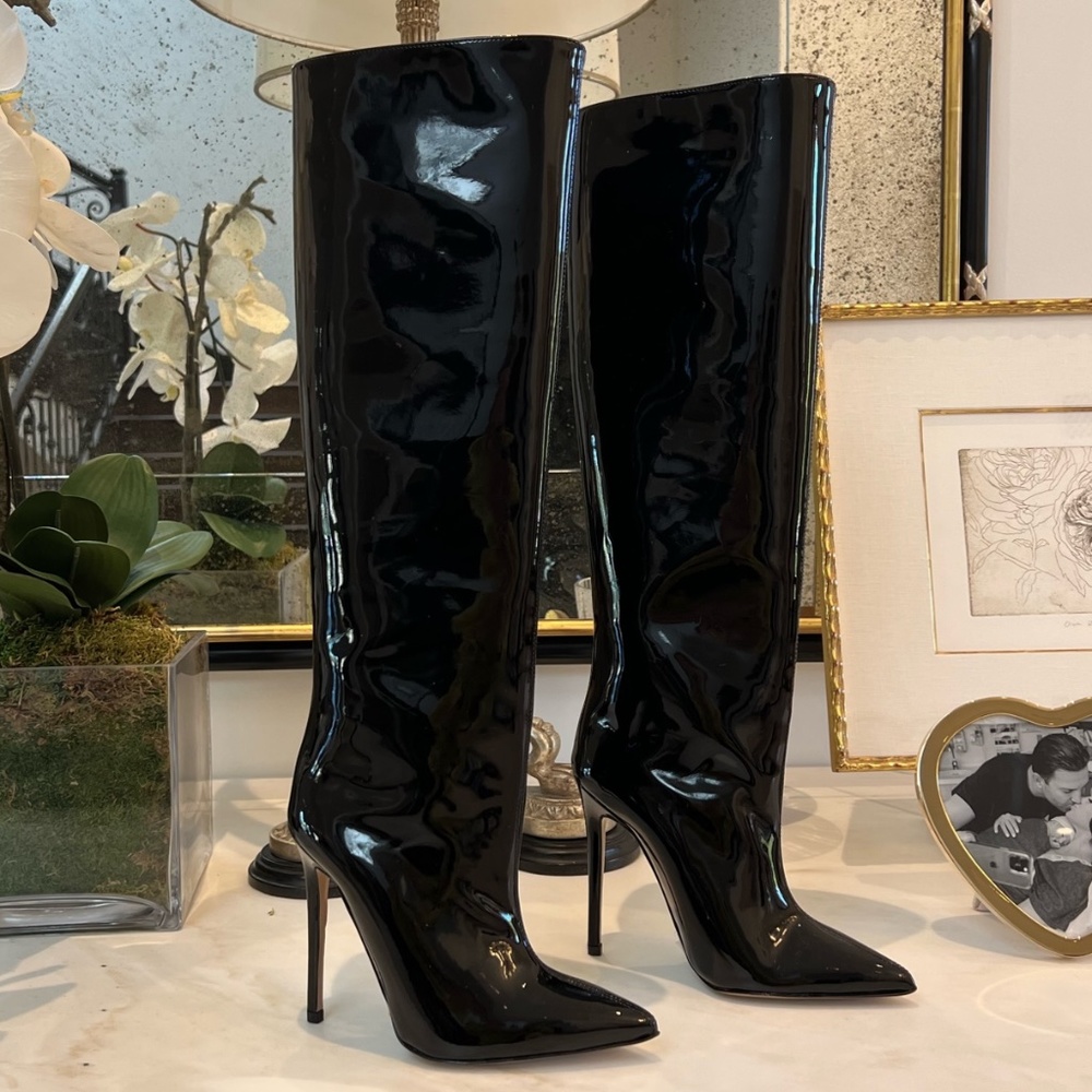 IDENTITÀ KAREN BLACK PATENT BOOTS - Brand New - Never Worn